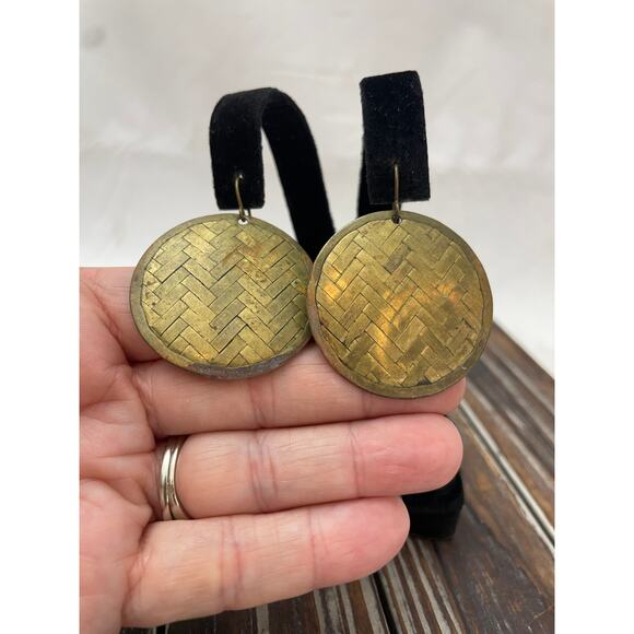 Boho Metal Earrings Drop - Picture 3 of 4